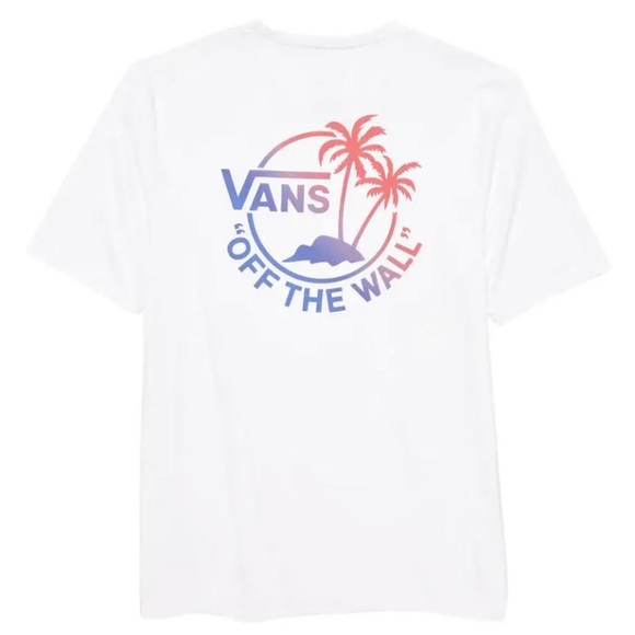 NWT* Mens Vans White Palm Tree print T-shirt size Large - Picture 2 of 5